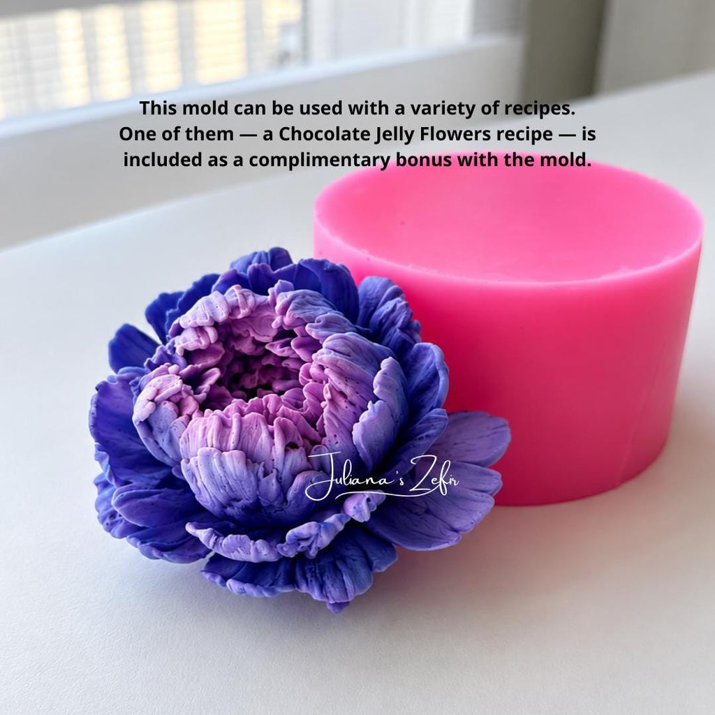 Peony Violet Silicone Mold | food grade marshmallow zefir decorating tool
