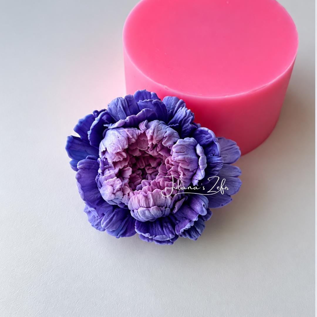 Peony Violet Silicone Mold | food grade marshmallow zefir decorating tool