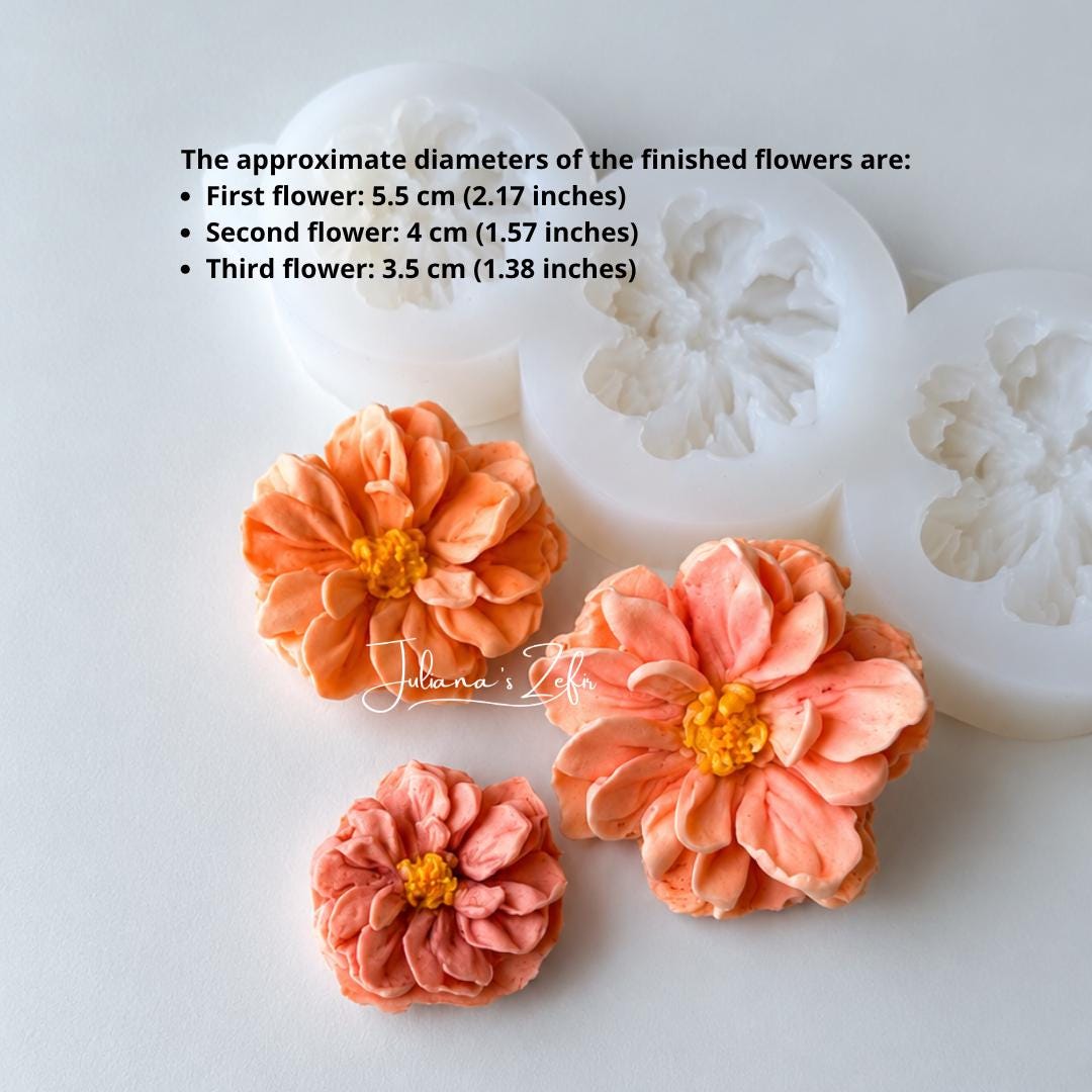 Three Marigolds Silicone Mold | food grade marshmallow zefir decorating tool