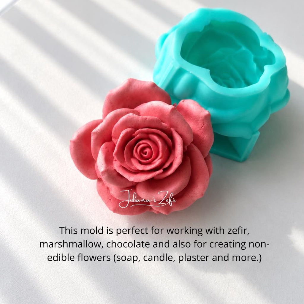 XL Rose Silicone Mold | food grade marshmallow zefir decorating tool