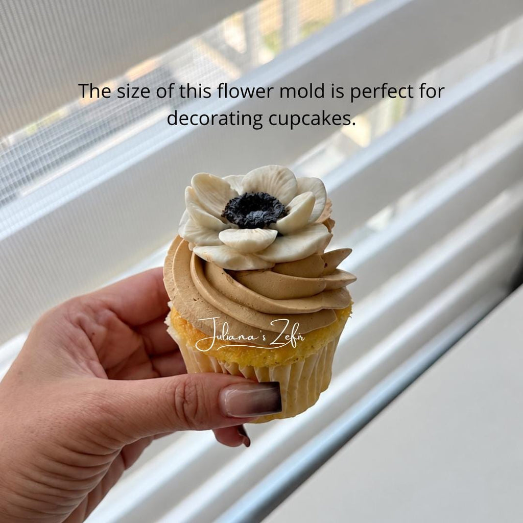 Anemone White Silicone Mold | food grade marshmallow zefir decorating tool
