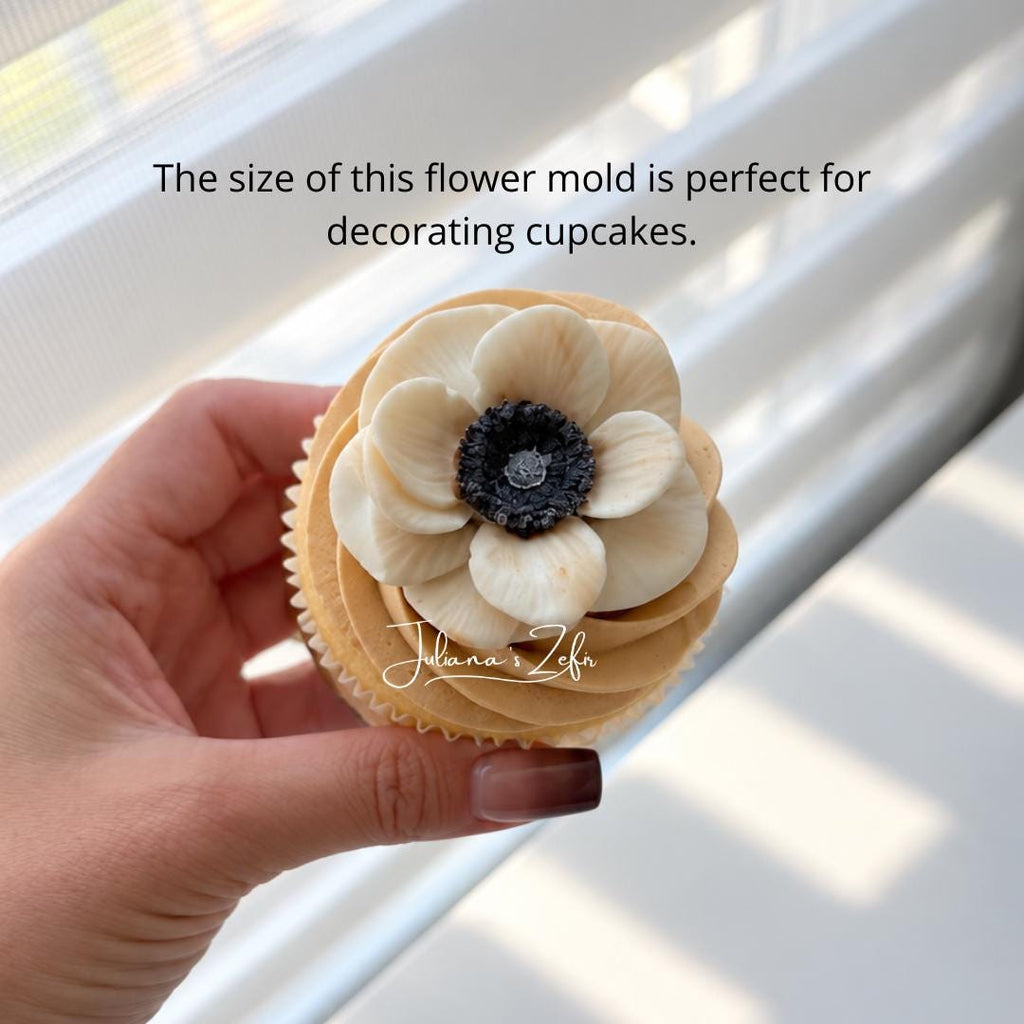 Anemone White Silicone Mold | food grade marshmallow zefir decorating tool