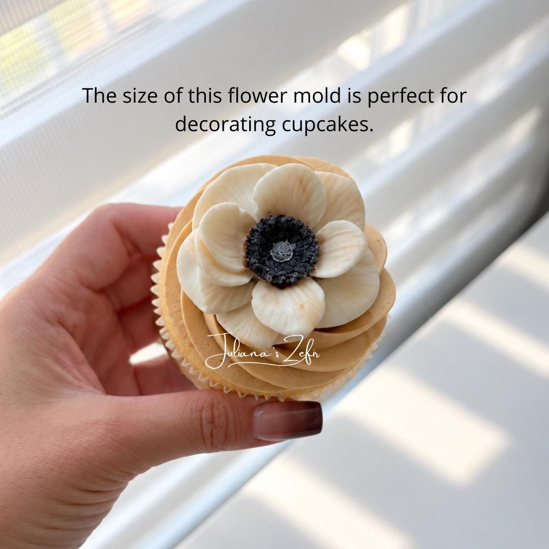 Anemone White Silicone Mold | food grade marshmallow zefir decorating tool