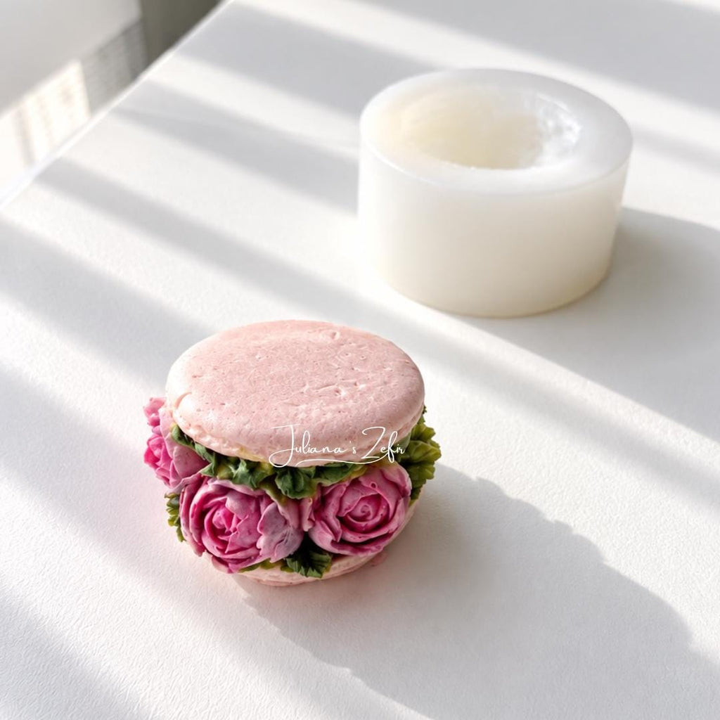 Macaron & Roses Silicone Mold | food grade marshmallow zefir decorating tool