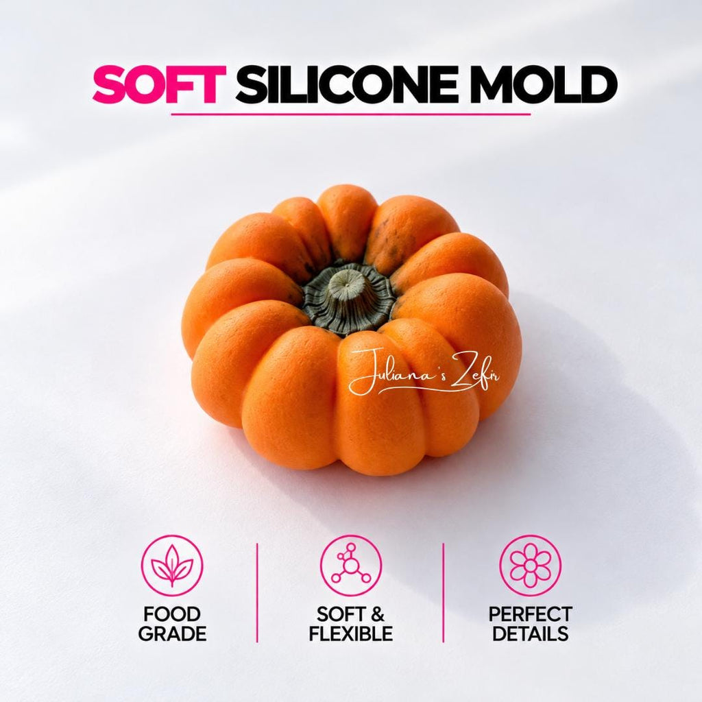 Pumpkin Large Silicone Mold | food grade marshmallow zefir decorating tool