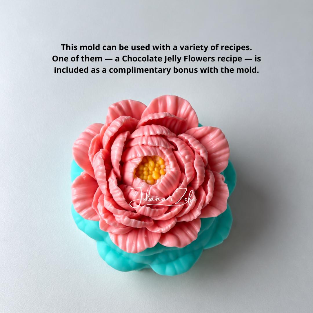 Peony Coral Charm New Silicone Mold | food grade marshmallow zefir decorating tool