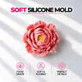 Peony Coral Charm New Silicone Mold | food grade marshmallow zefir decorating tool