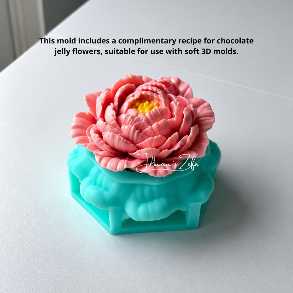 Peony Coral Charm New Silicone Mold | food grade marshmallow zefir decorating tool