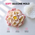 Pink Camellia Silicone Mold | food grade marshmallow zefir decorating tool