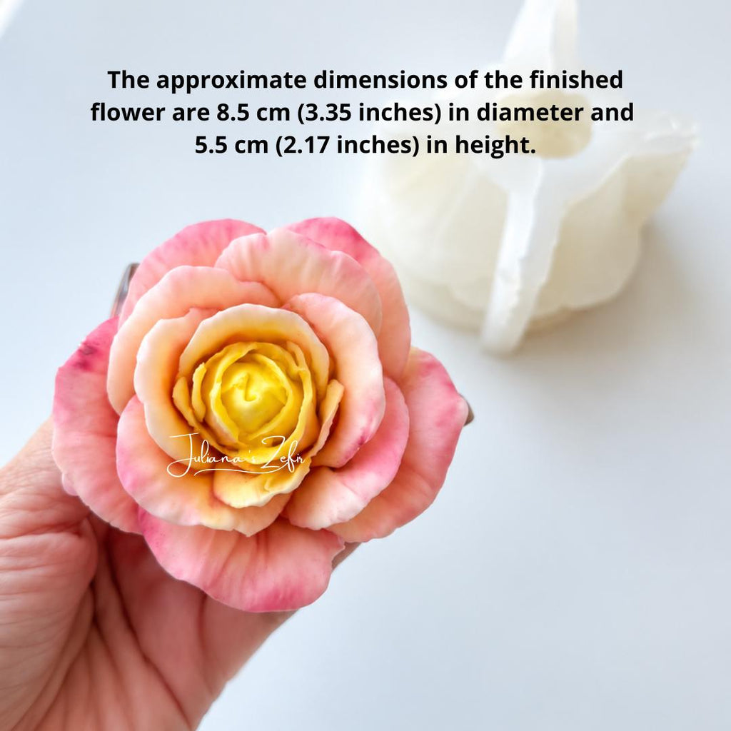 XL Rose Enchanted Peace Silicone Mold | food grade marshmallow zefir decorating tool