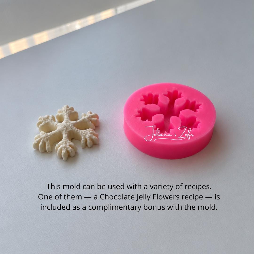 Snowflake Small Silicone Mold | food grade marshmallow zefir decorating tool