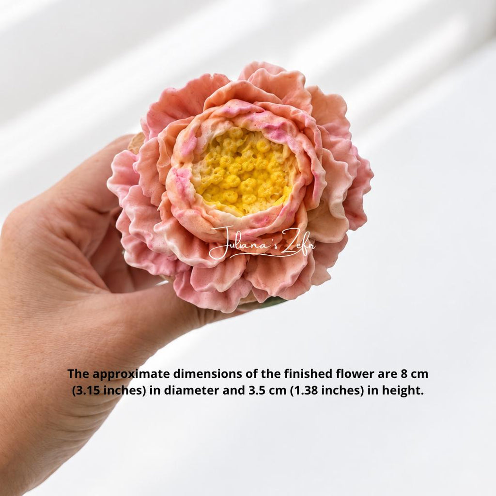 Peony with stamens Silicone Mold | food grade marshmallow zefir decorating tool