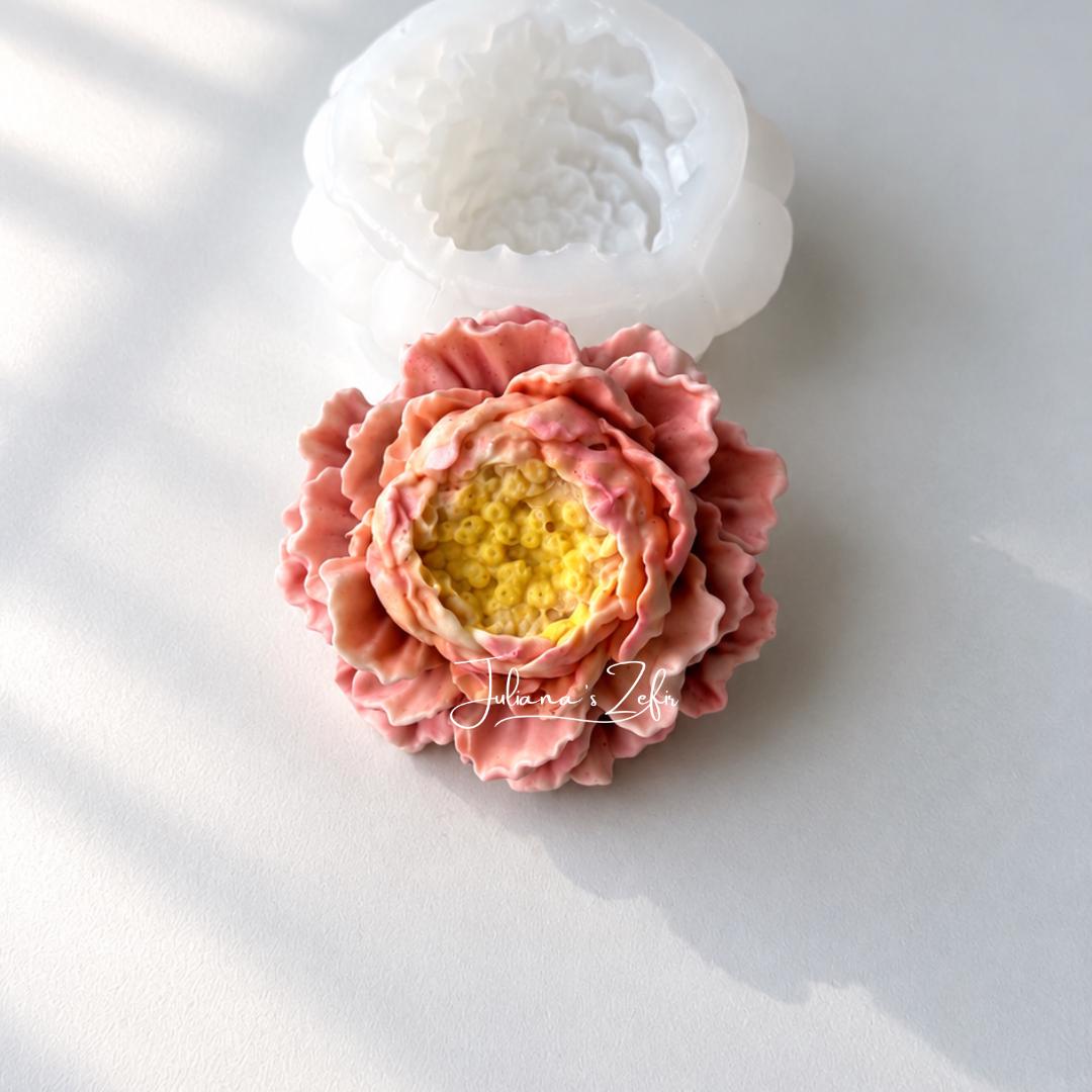 Peony with stamens Silicone Mold | food grade marshmallow zefir decorating tool
