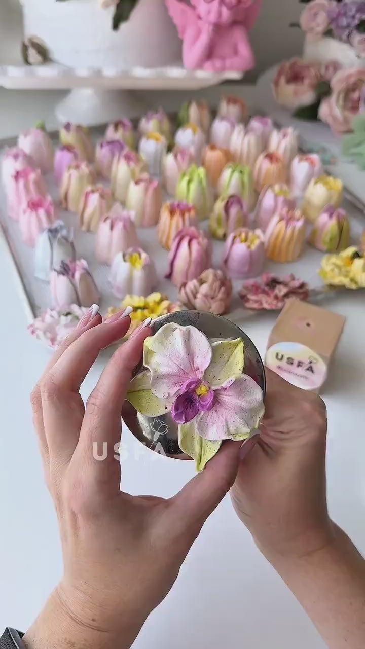 Orchid Soft Silicone Mold | food grade marshmallow zefir decorating tool