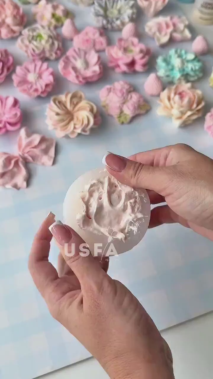 Hydrangea Small Soft Silicone Mold | food grade marshmallow zefir decorating tool