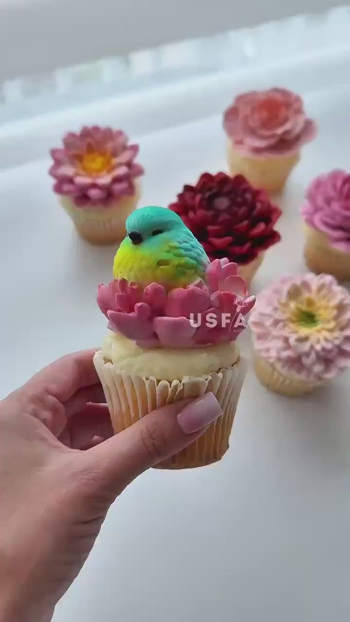 Bird in Bloom Silicone Mold | food grade marshmallow zefir decorating tool
