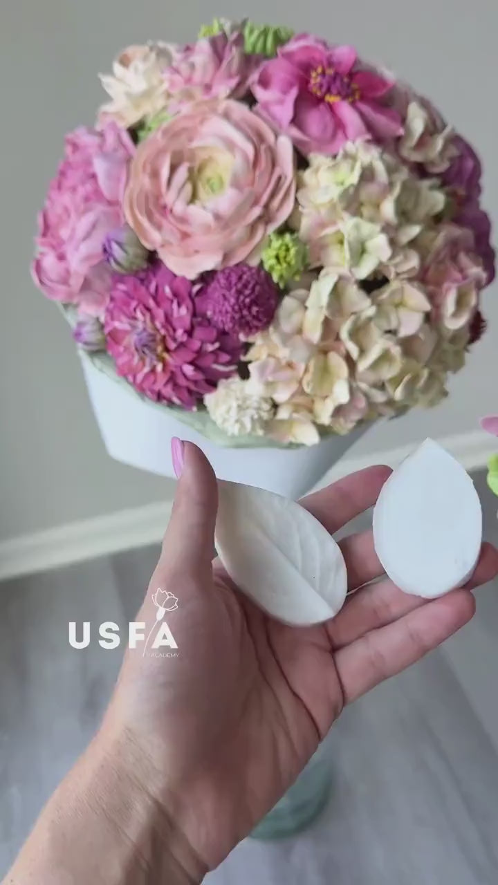 Rose Leaf Silicone Veiner Mold | food grade marshmallow zefir decorating tool