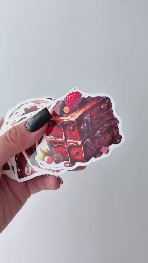 50 Chocolate Dessert Stickers, Chocolate Cake & Brownie Stickers, Sweet Treats Sticker Set, Bakery Food Stickers, Baker Gift
