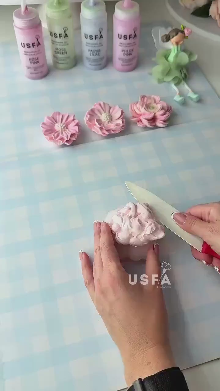 Ranunculus Helios Silicone Mold | food grade marshmallow zefir decorating tool