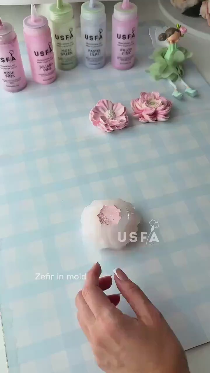 Chrysanthemum Dulwich Pink Silicone Mold | food grade marshmallow zefir decorating tool