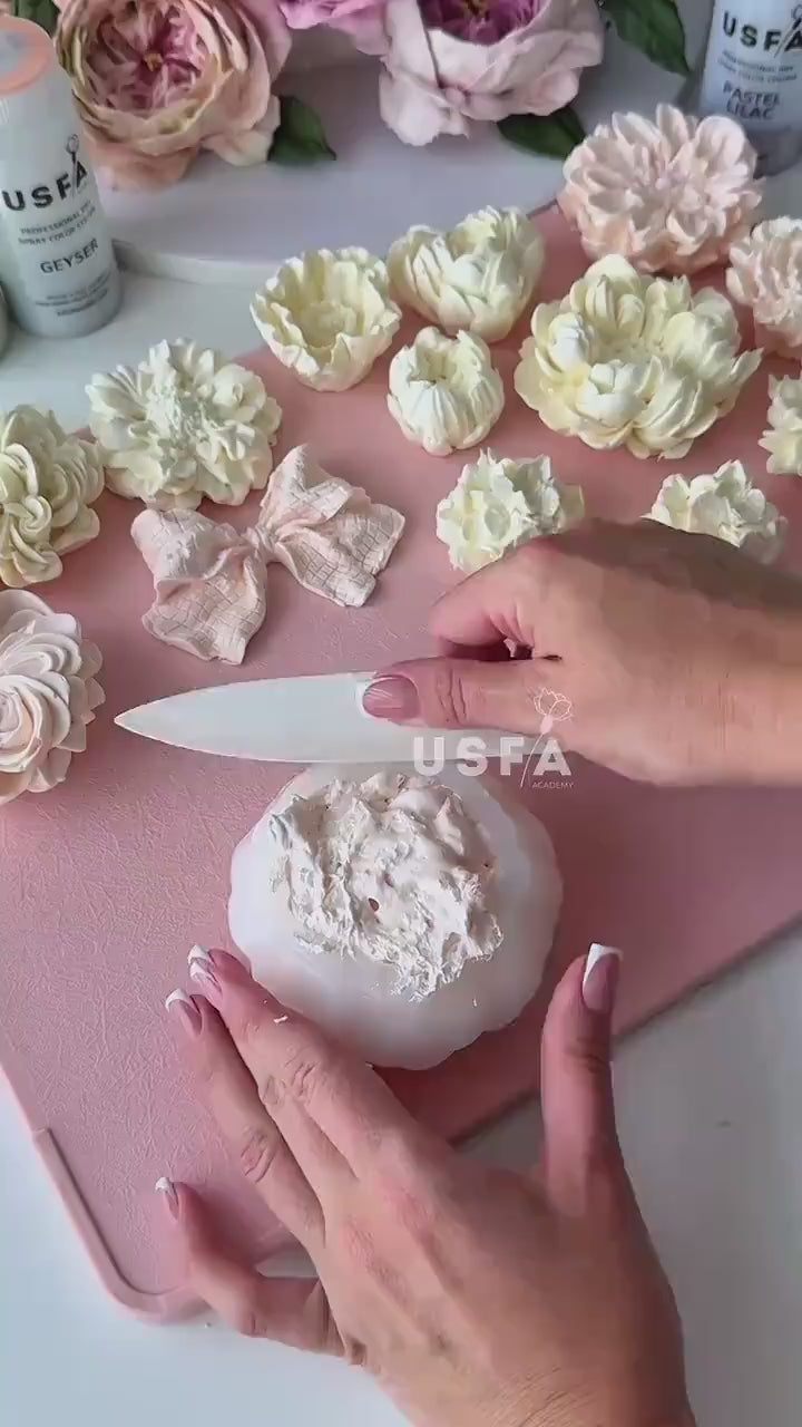 Ranunculus Lady Silicone Mold | food grade marshmallow zefir decorating tool