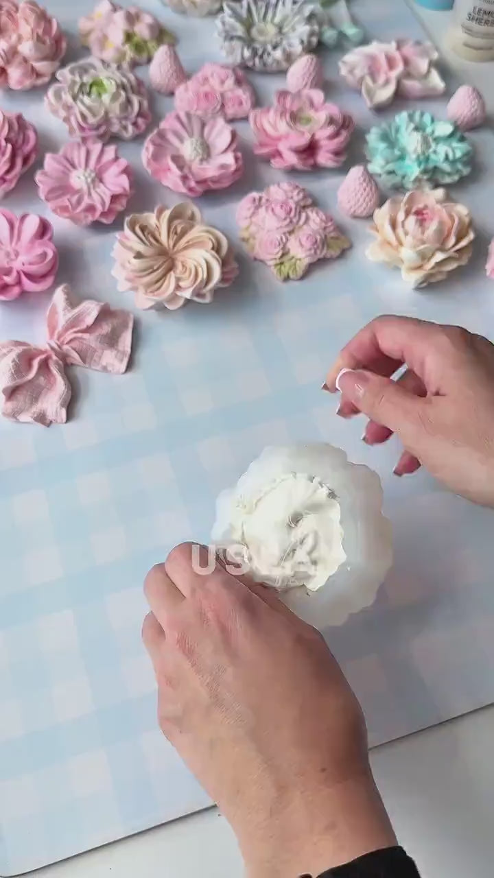 Chrysanthemum Bolte Soft Silicone Mold | food grade marshmallow zefir decorating tool