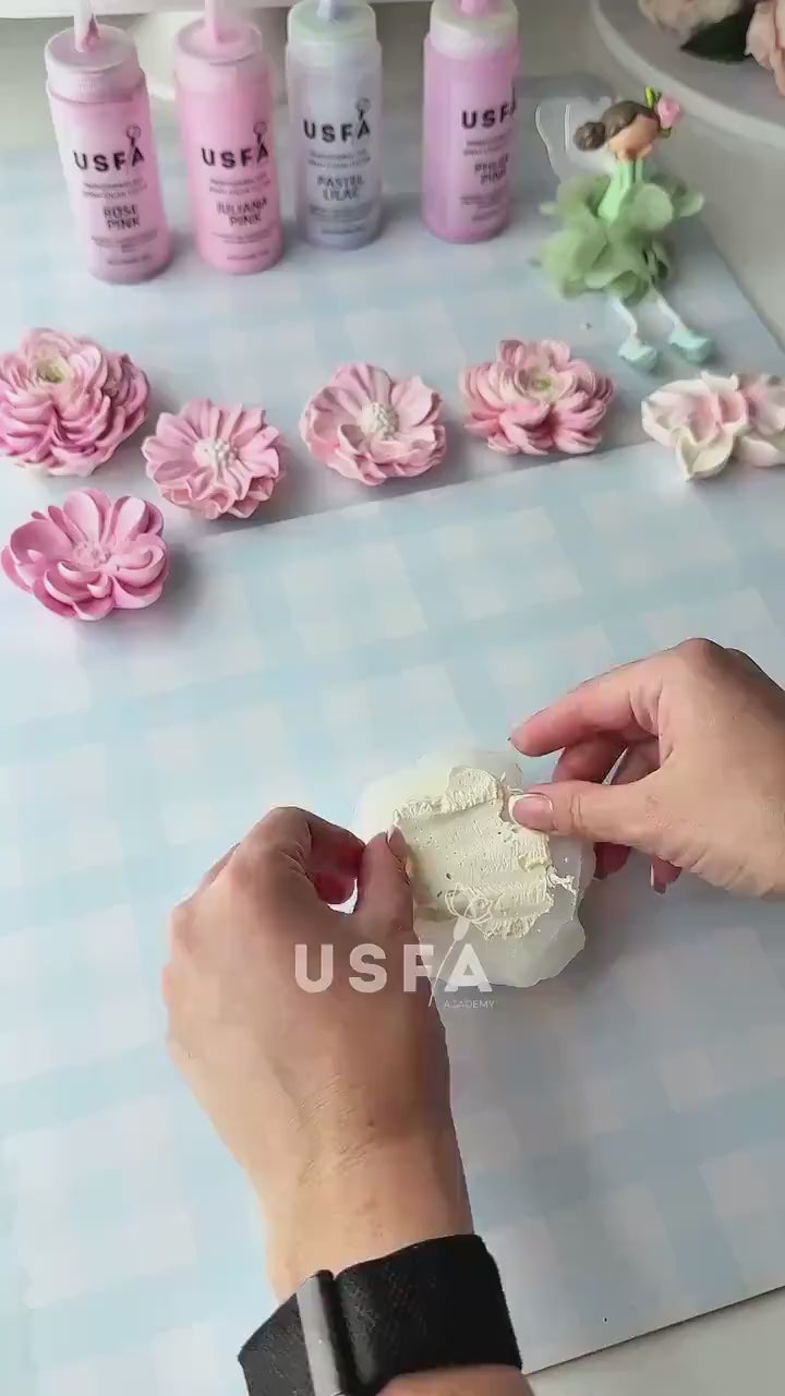 Peony Small Soft Silicone Mold | food grade marshmallow zefir decorating tool