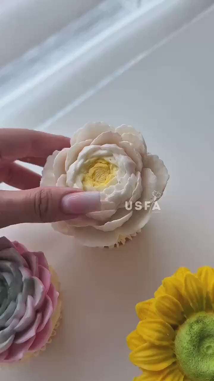 Peony Renkaku Silicone Mold | food grade marshmallow zefir decorating tool