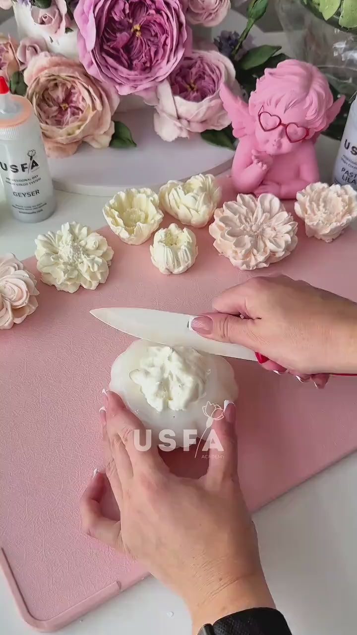 Peony Coral Charm Silicone Mold | food grade marshmallow zefir decorating tool