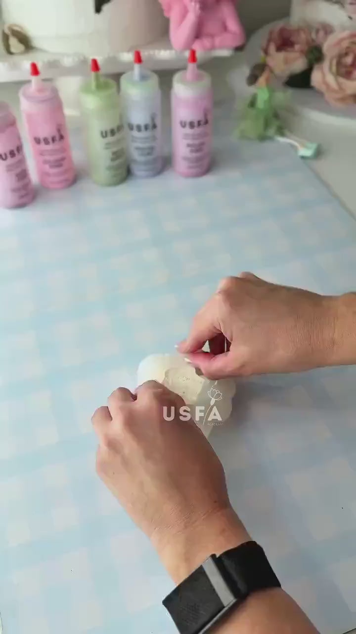 Ranunculus Cream Silicone Mold | food grade marshmallow zefir decorating tool