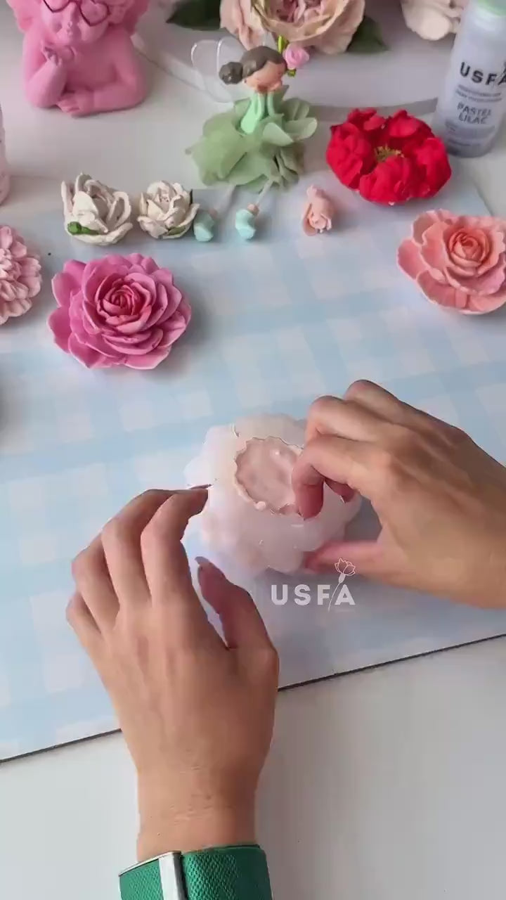 Dahlia Fire Magic Silicone Mold | food grade marshmallow zefir decorating tool